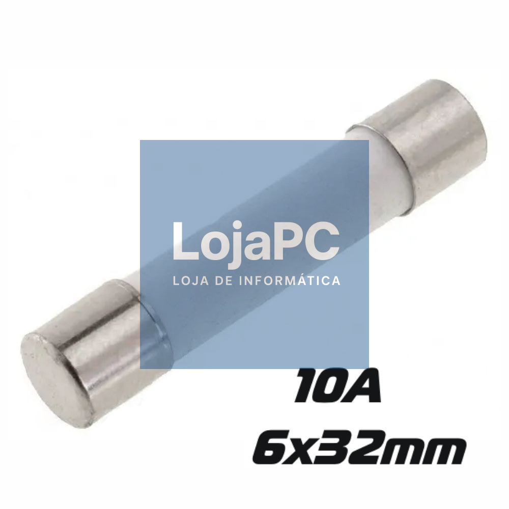 Fusível Cerâmico 6x32 Fusão Lenta 10A (10X)