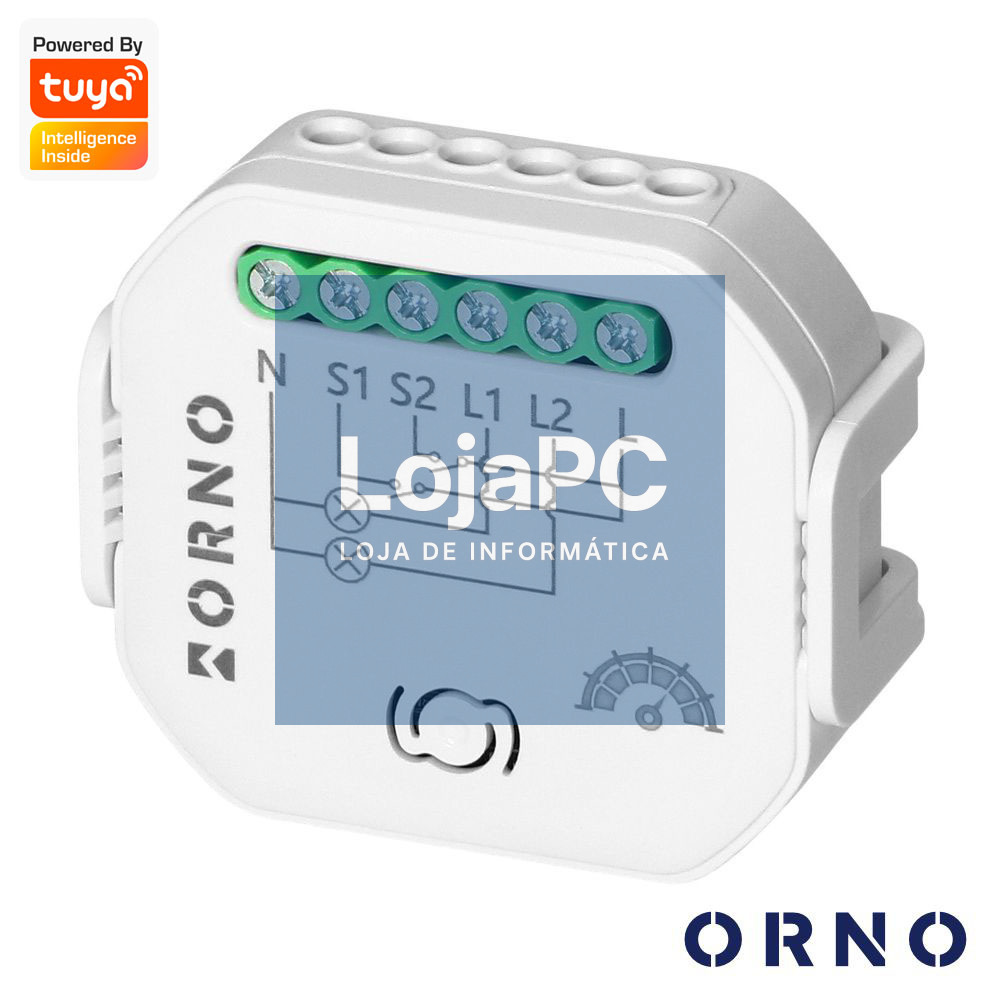 Módulo Relé 2 Canais Dimável 2300W 10A WiFi+BT Tuya ORNO