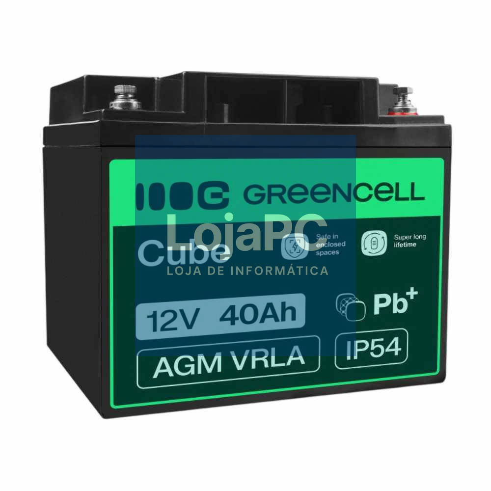 Bateria Chumbo Gel AGM 12V 40A GREEN CELL