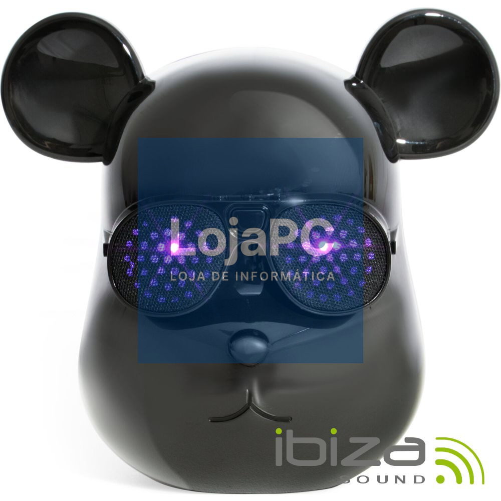 Coluna Bluetooth Portátil LED USB/MicroSD/AUX/IBIZA