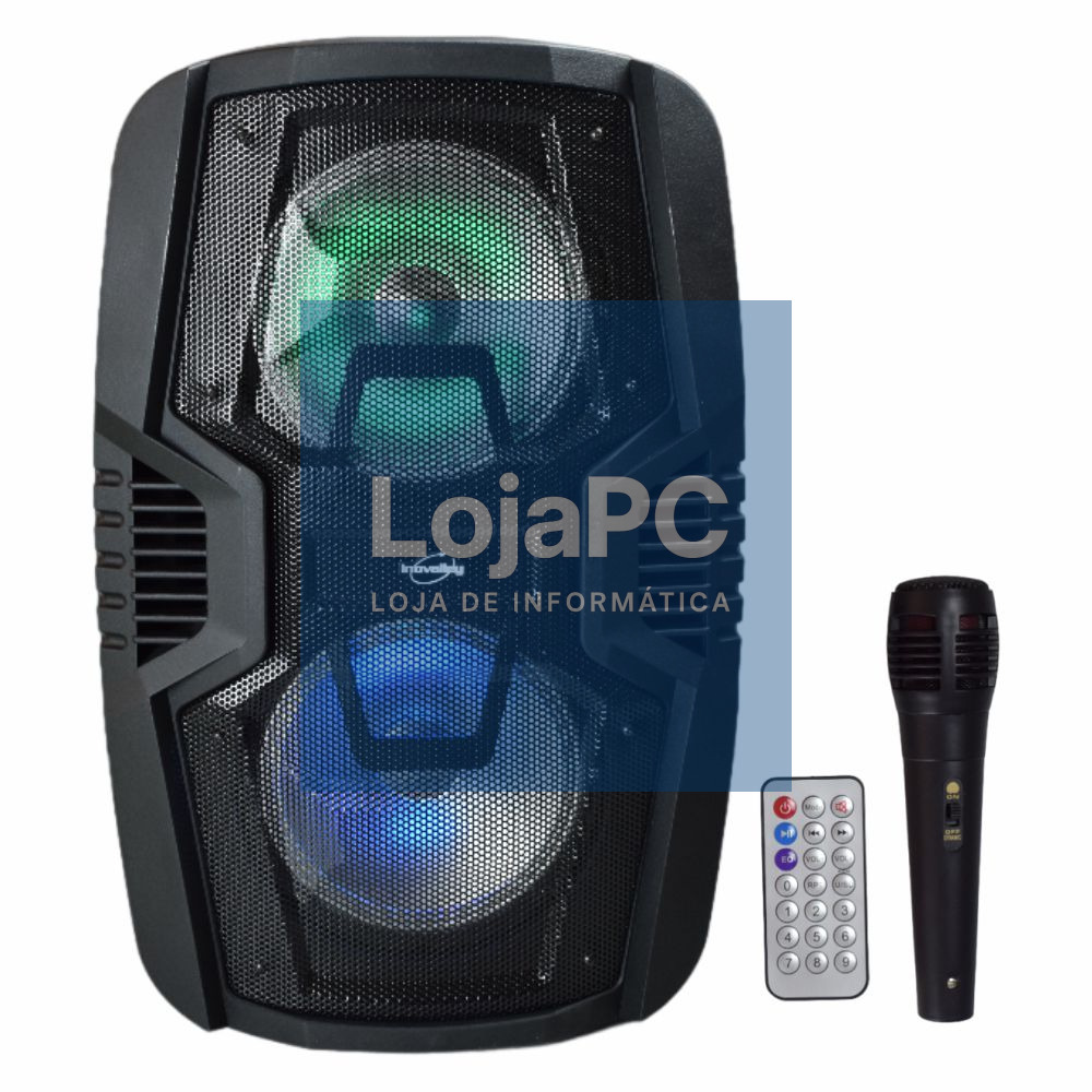 Coluna Bluetooth Portátil 250W BT/USB/AUX/FM/MIC/SD