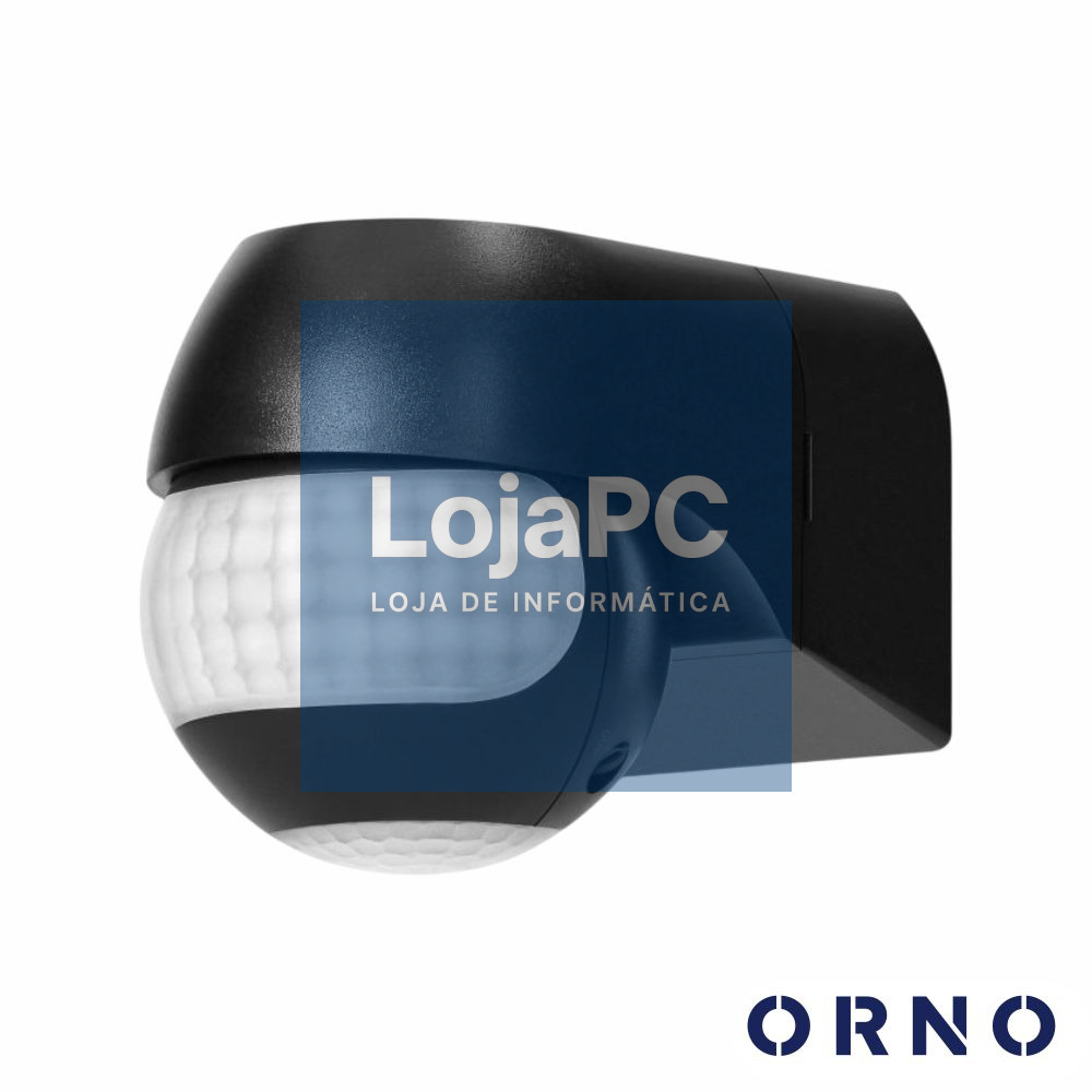 Mini Detetor De Movimento PIR 800W 180º IP44 Preto ORNO