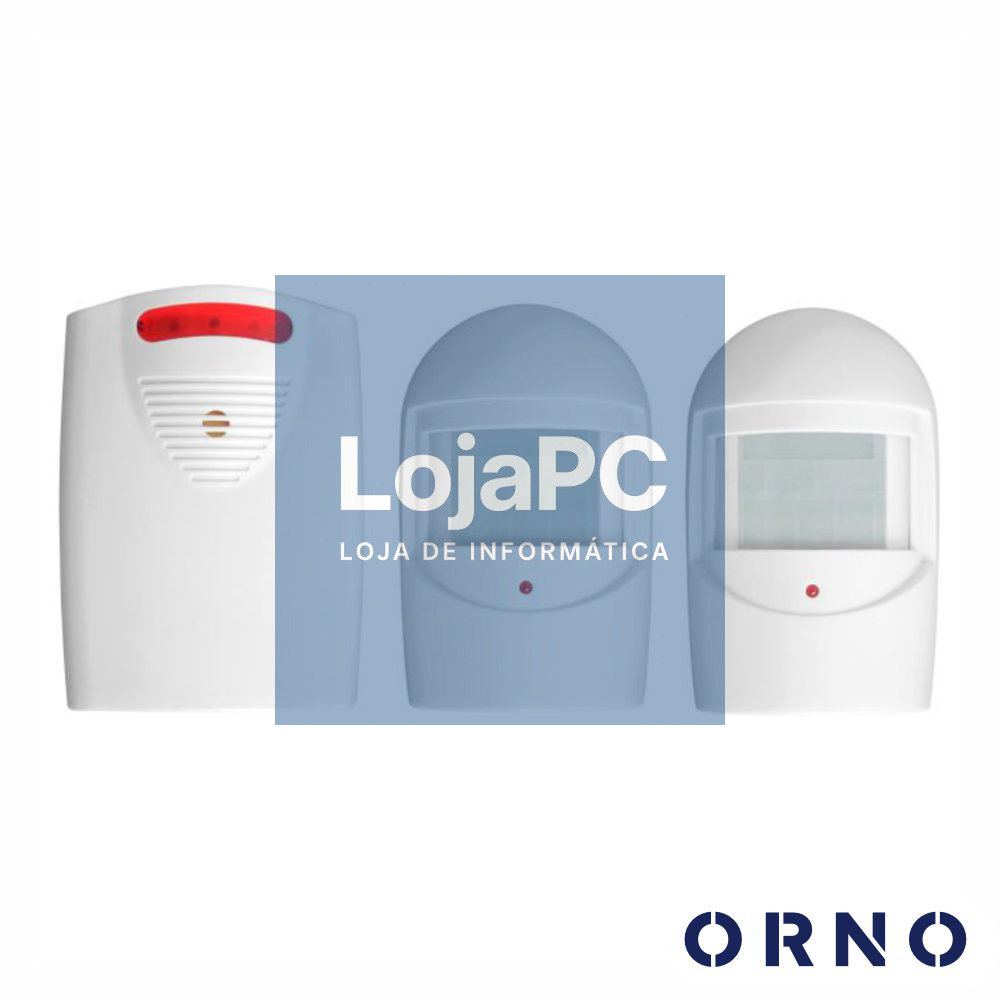 Alarme C/ 2x Sensores Movimento PIR 120m IP44 ORNO