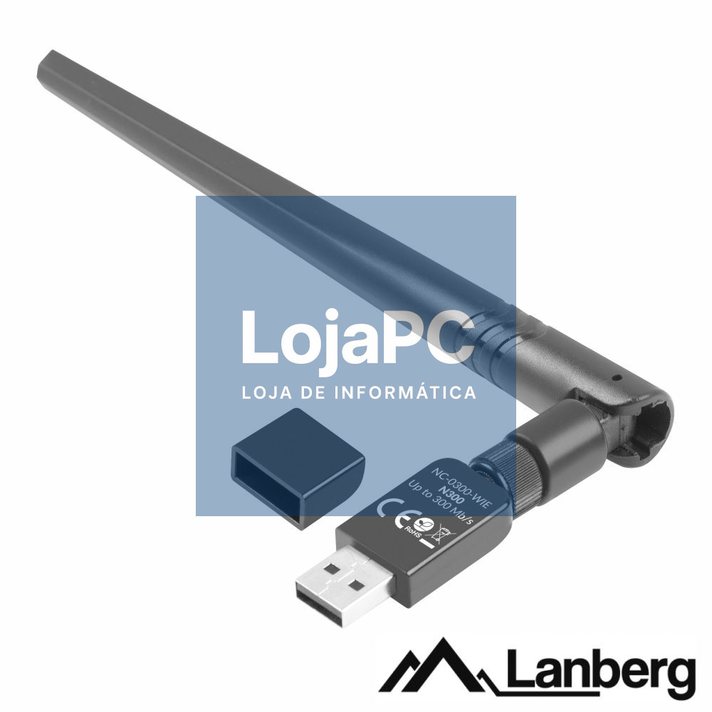 Adaptador USB Wifi Lan 802.11b/G/N 300mbps Wps LANBERG