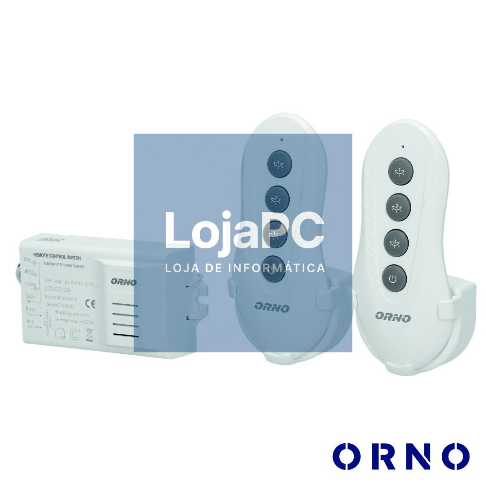 Controlador P/ Iluminação 3 Canais C/ 2 Comandos S/Fios ORNO