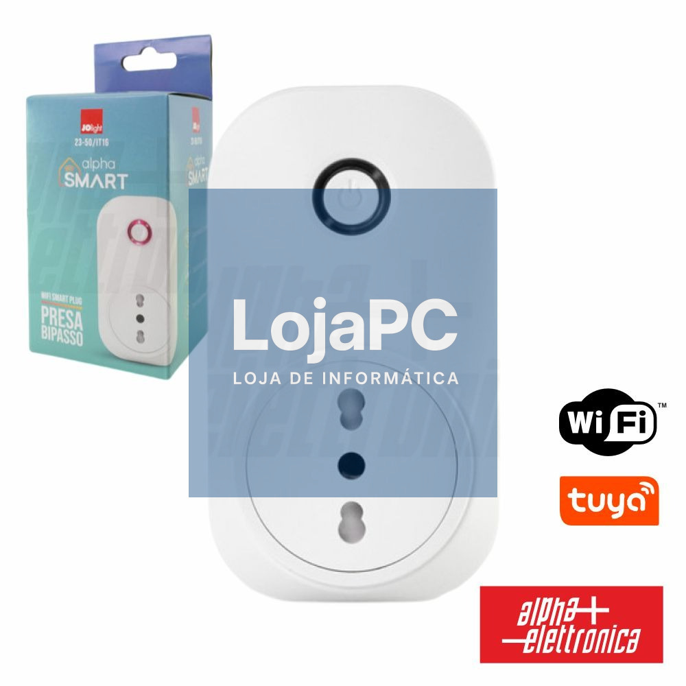 Ficha Elétrica C/ Contador Energia 1x Schuko WIFI TUYA