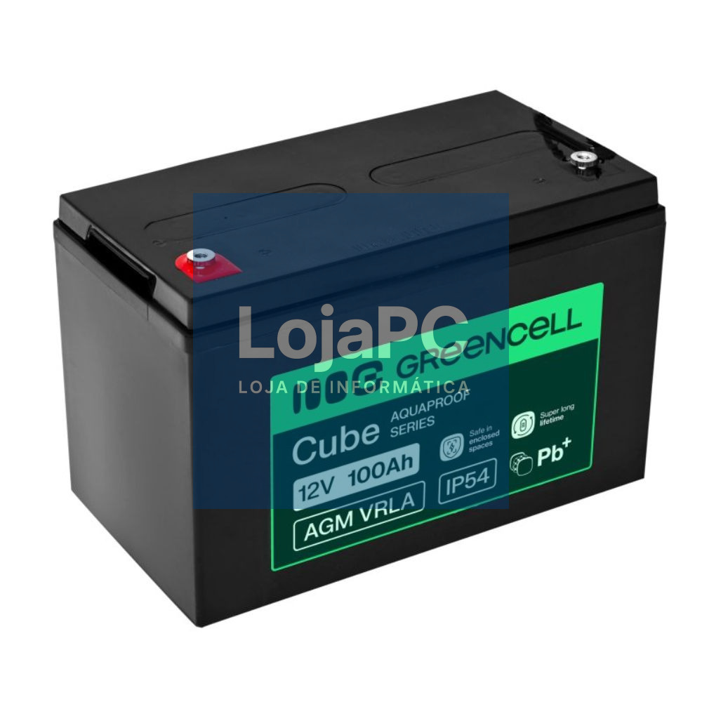 Bateria Chumbo Gel AGM VRLA 12V 100A GREEN CELL