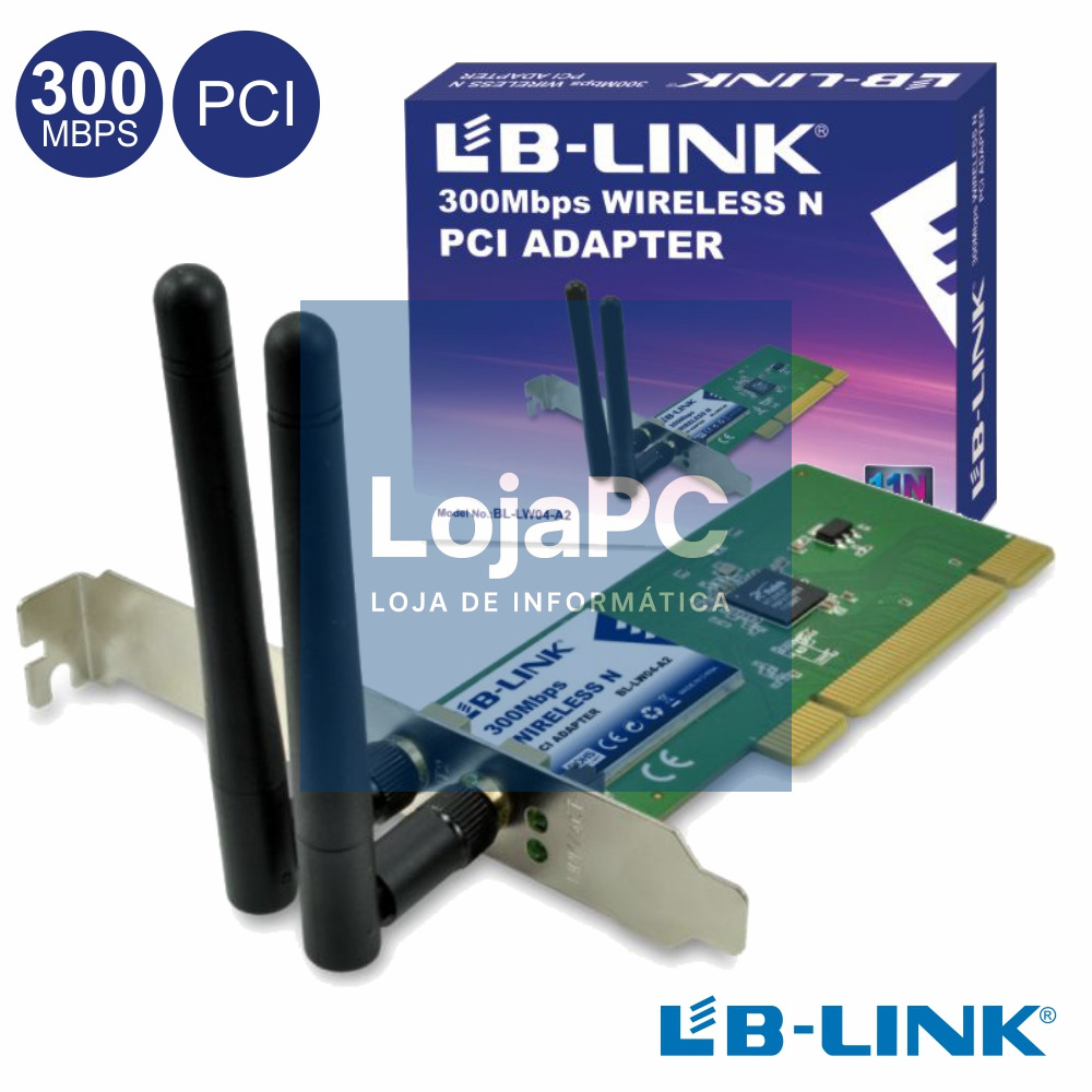 ADAPTADOR PCI WIFI 802.11B/G/N 300MBPS LB-LINK