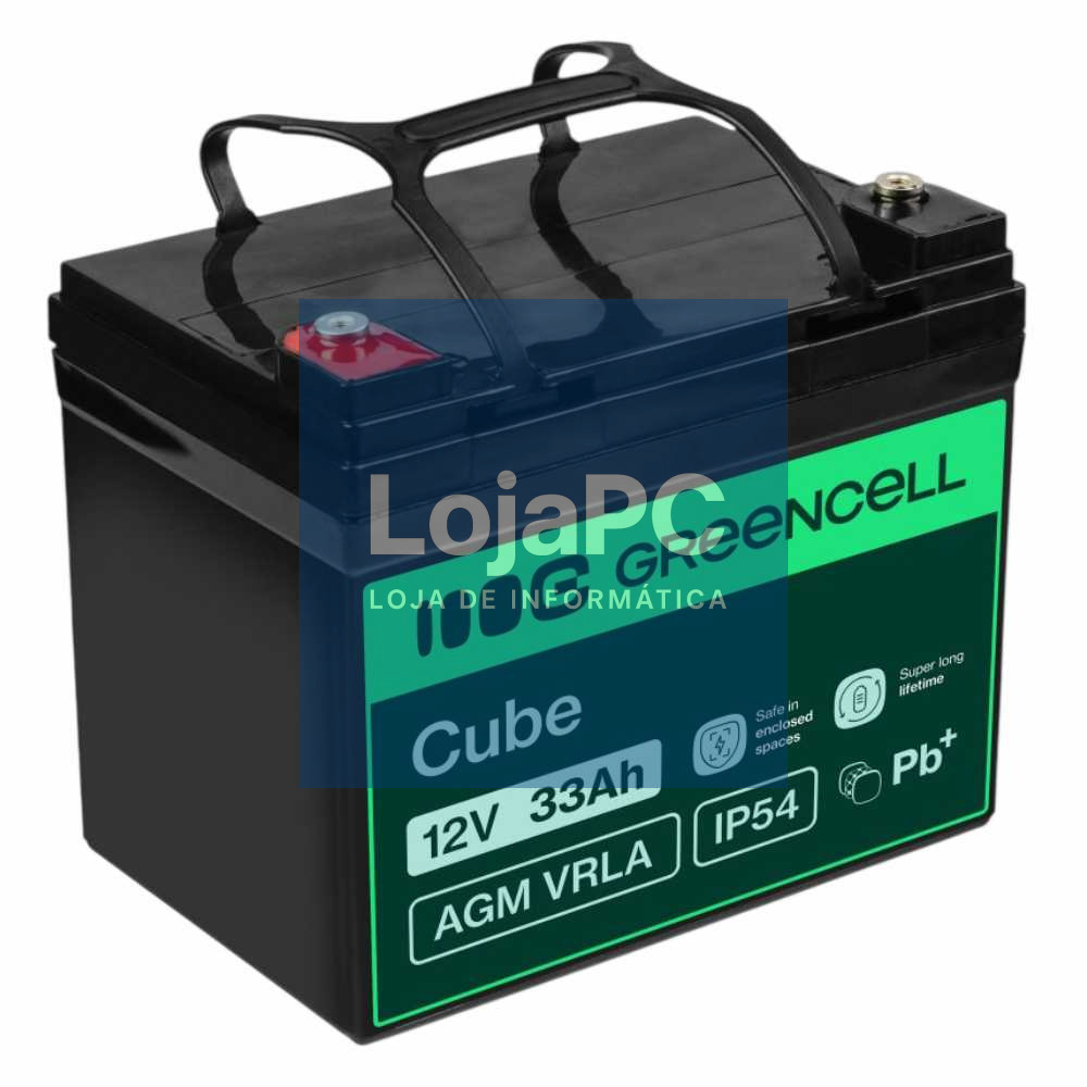 Bateria Chumbo Gel AGM 12V 33A GREEN CELL