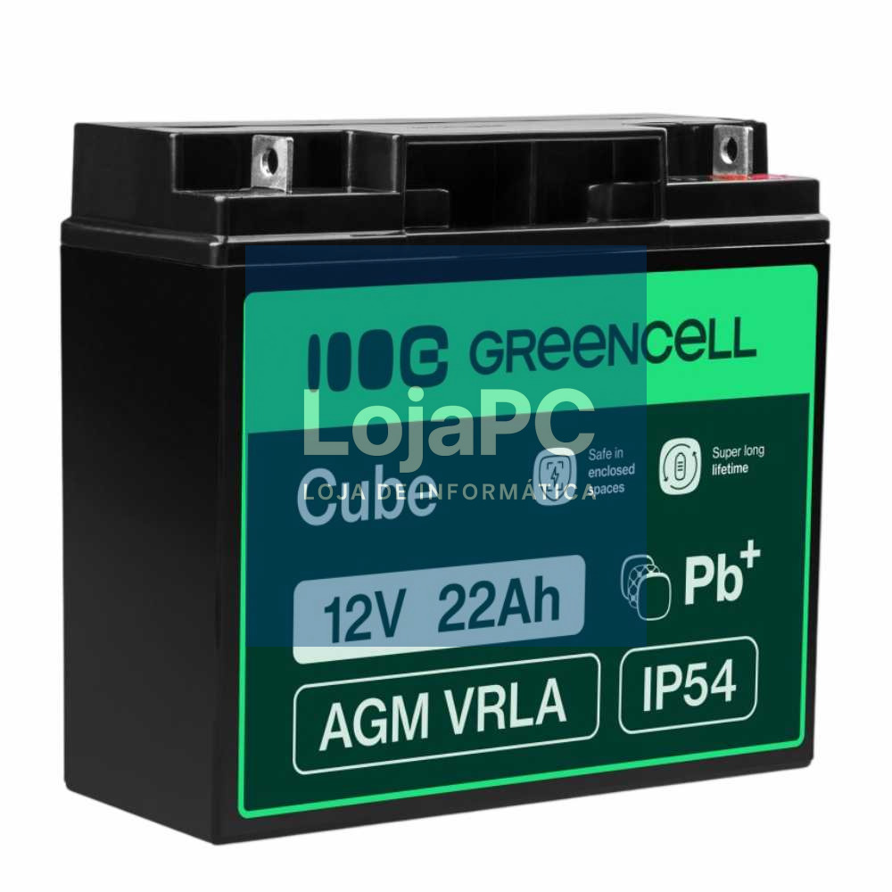 Bateria Chumbo Gel AGM 12V 22A GREEN CELL