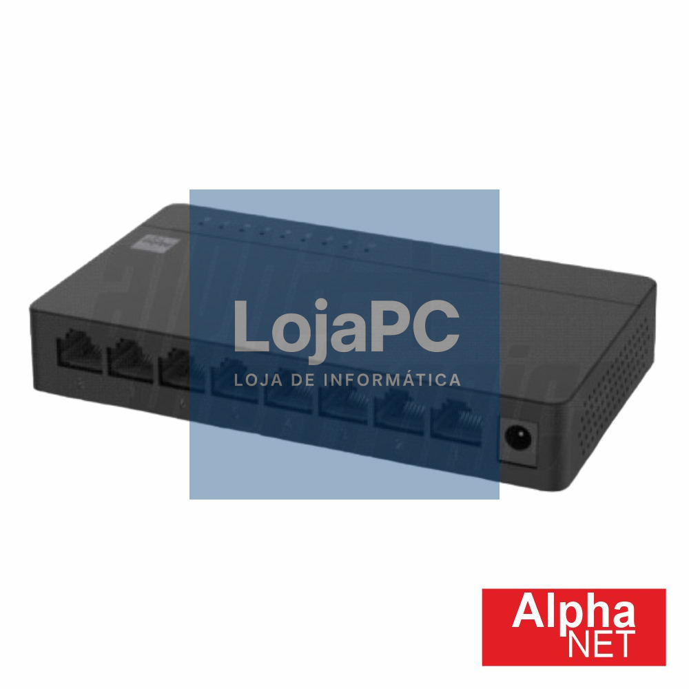 Switch De Rede Ethernet 8 Portas Gigabit RJ45 ALPHA