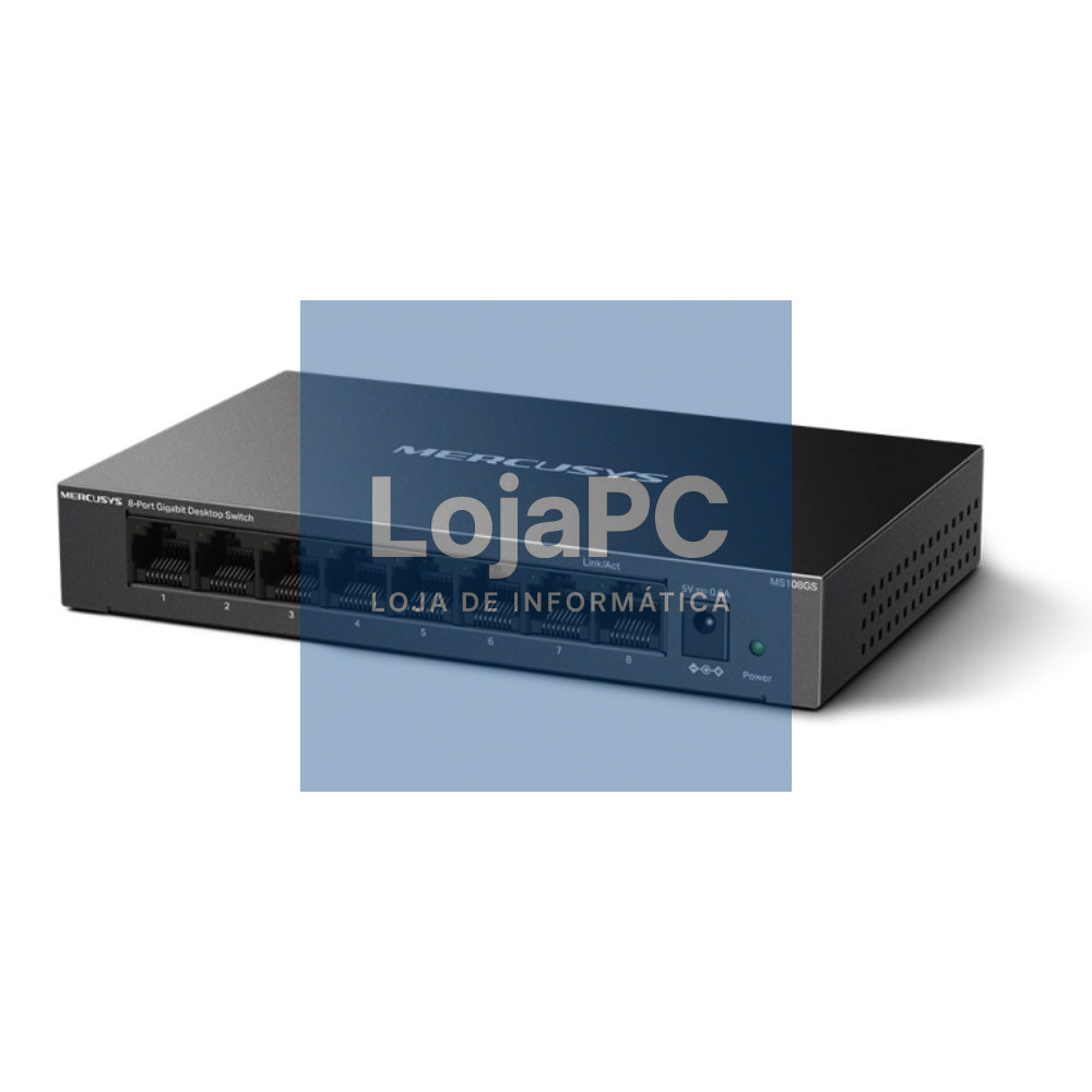 Switch de Rede PoE Ethernet 1GB/s 8 Portas RJ45
