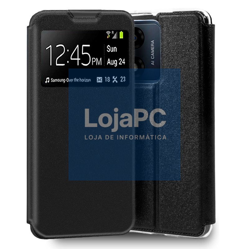 COOL Flip Cover for Motorola Moto E13 Smooth Black