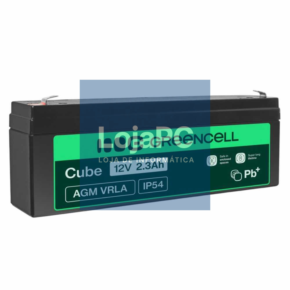 Bateria Chumbo Gel AGM 12V 2.3A GREEN CELL