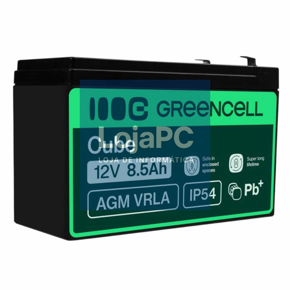 Bateria Chumbo Gel AGM 12V 8.5A GREEN CELL