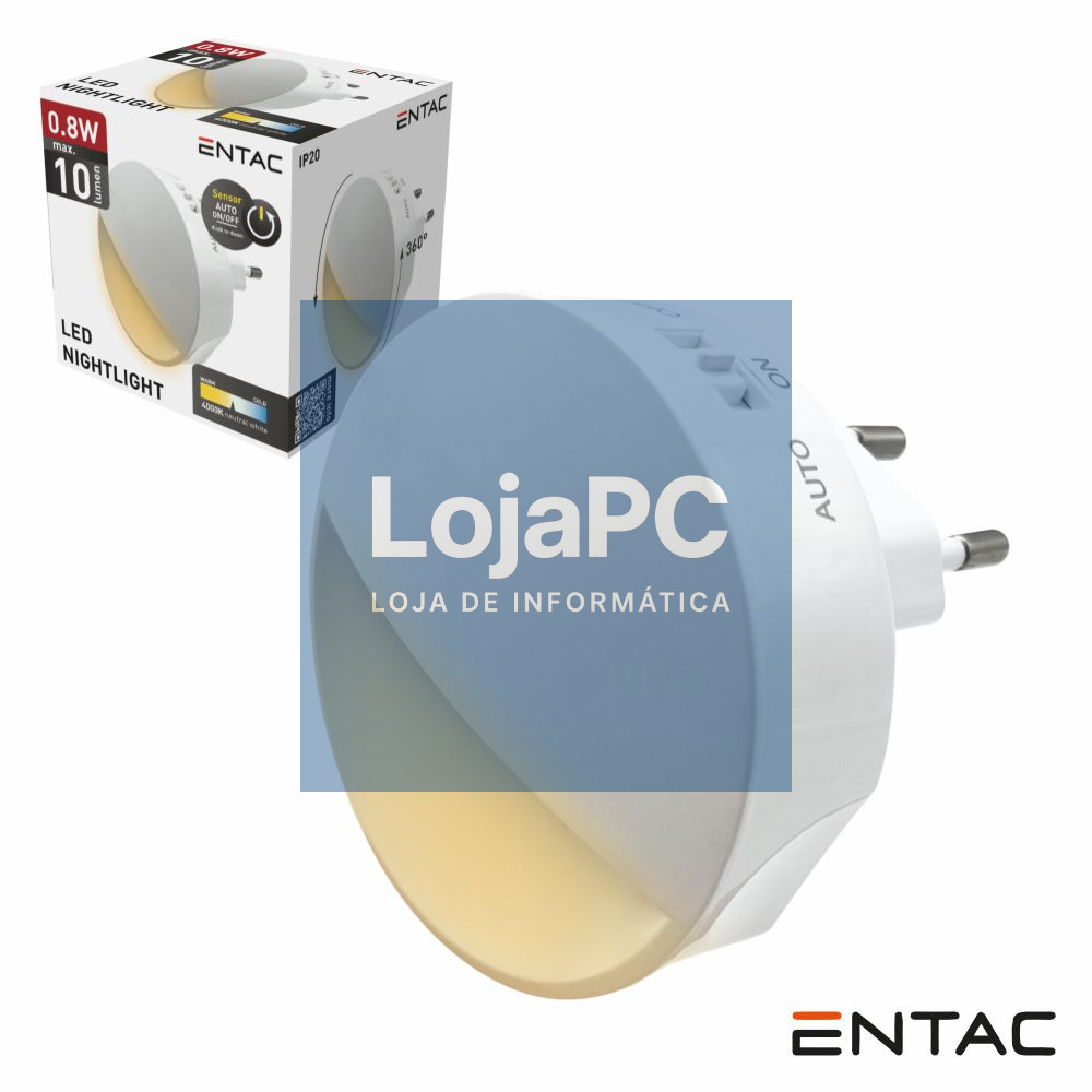 Luz De Presença LED 4000K 230V C/ Sensor Crepuscular ENTAC