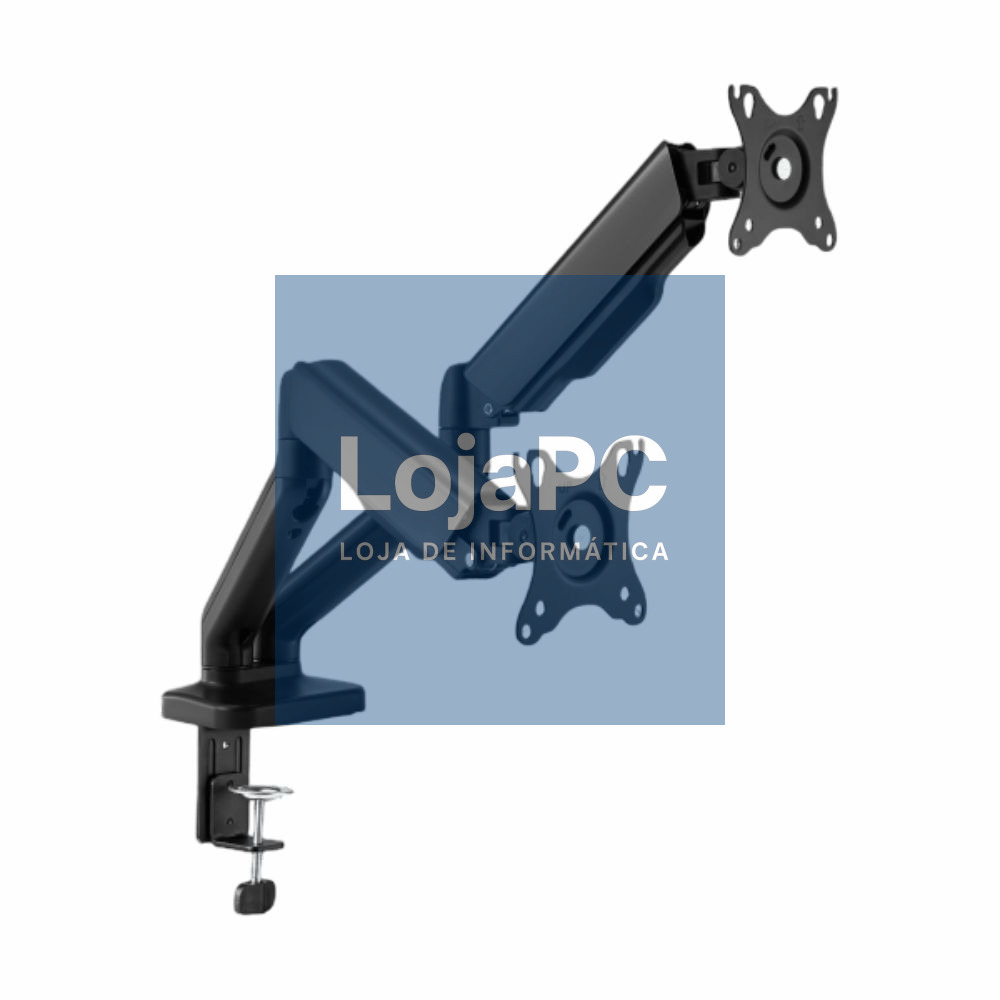 Suporte Duplo Monitor Mesa 17-32" C/ Mola Mecânica 2x9KG