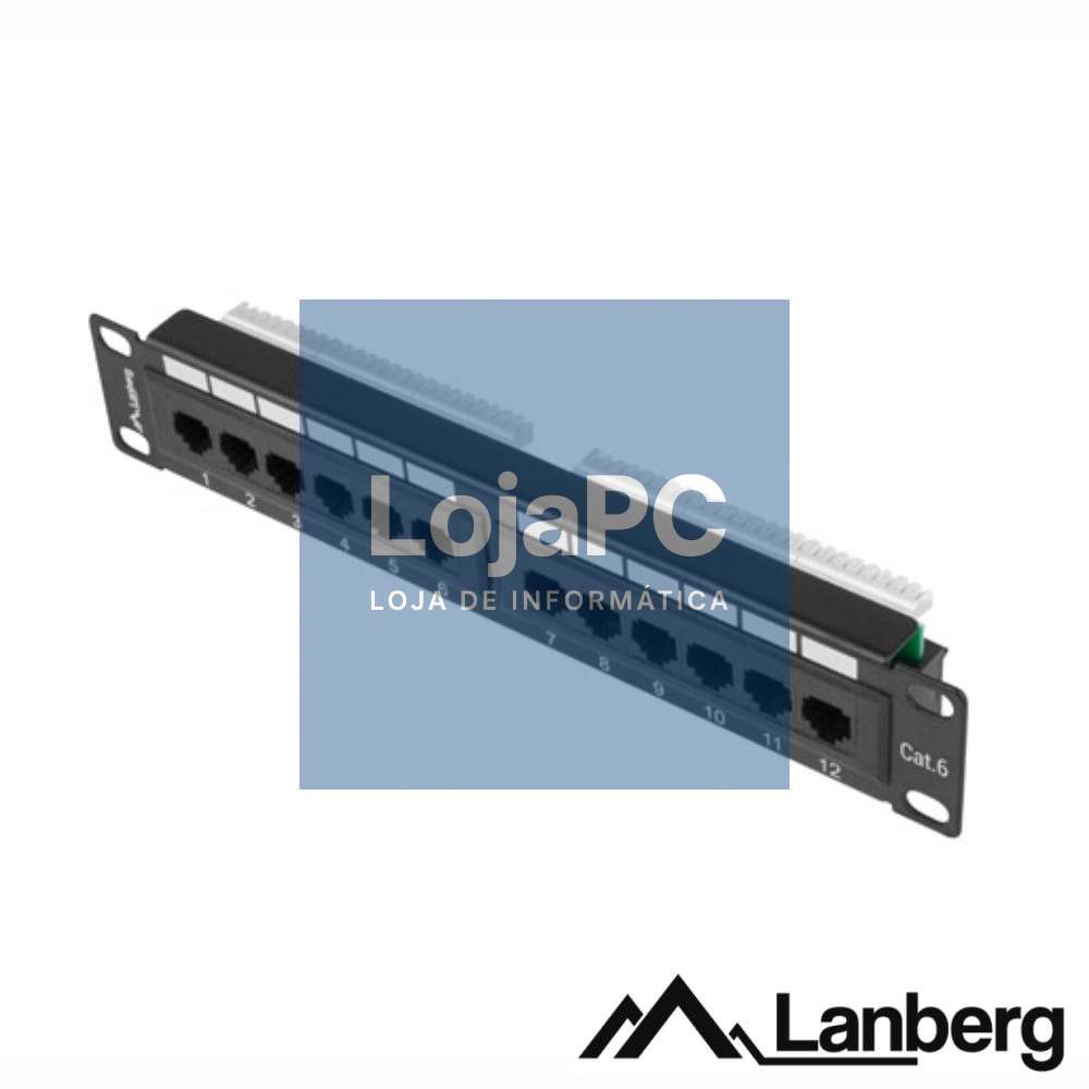 Painel 12 Portas Cabos P/Armário Bastidor (Rack) 10" LAMBERG