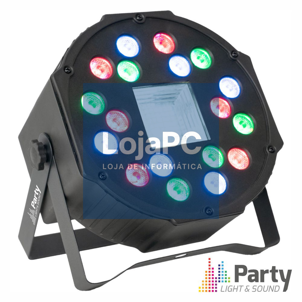Projetor Par C/ 18 LEDS Strobe DMX PARTY