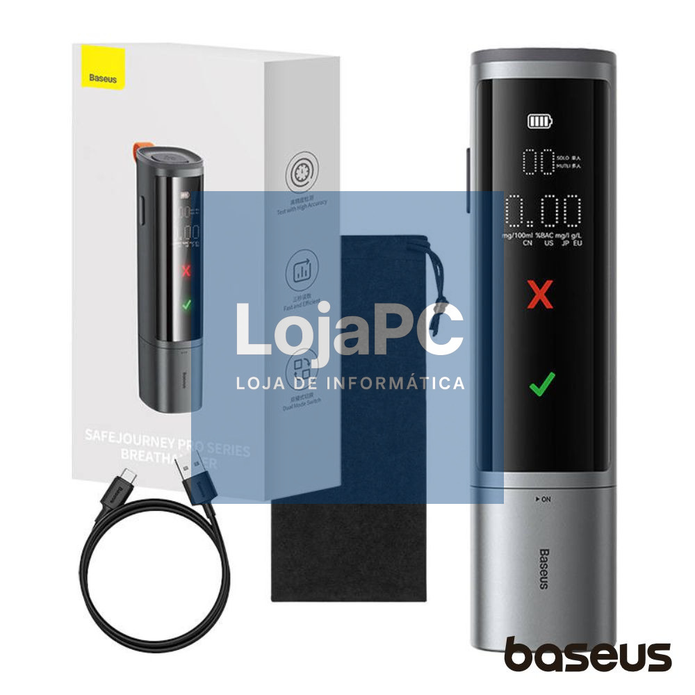 Bafómetro Eletrónico C/ LCD SafeJourney Pro BASEUS