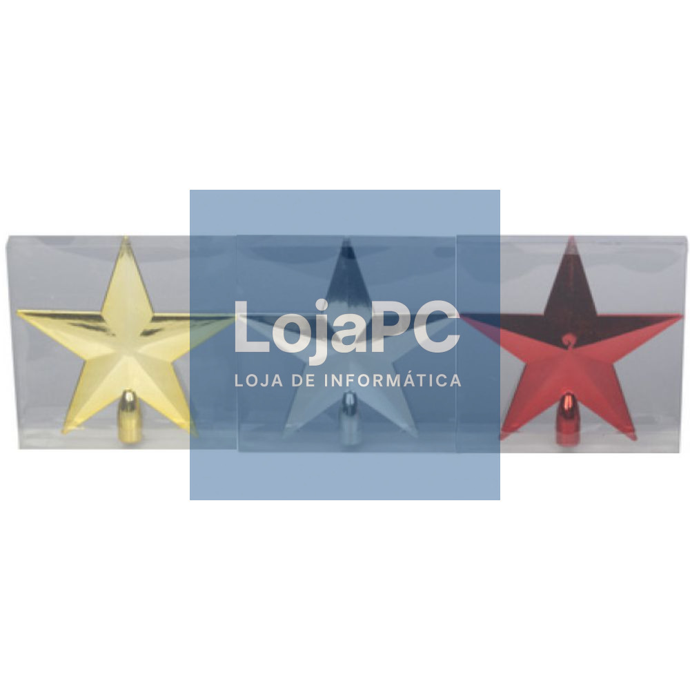 Estrela Decorativa P/ Árvore De Natal 20cm Cor Sortida