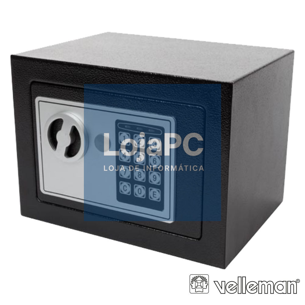 COFRE ELETRÓNICO AÇO 23x17x17CM CINZENTO VELLEMAN
