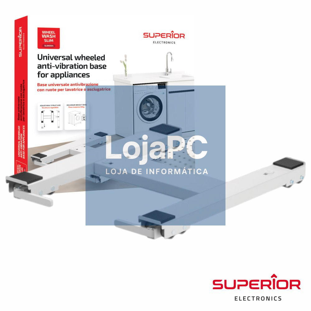 Suporte C/ Rodas P/ Máquina Lavar/Secar Roupa 90kg 37~62cm²