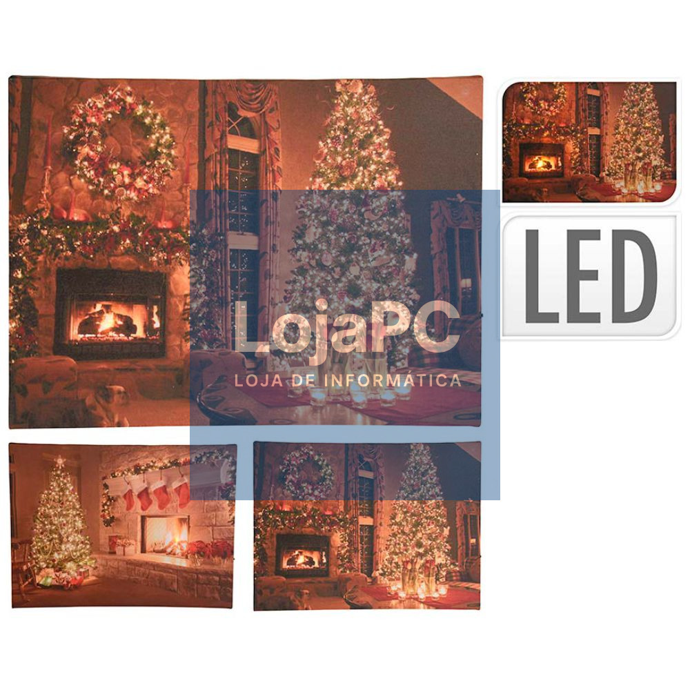 Quadro C/ LED Decorativo Modelo Chaminé 28x38cm