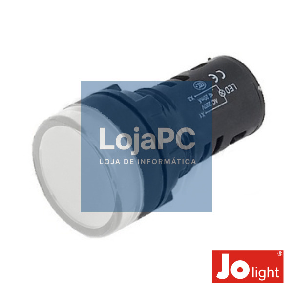 LUZ PILOTO REDONDO DE PAINEL 19.5MM 24V BRANCO JOLIGHT