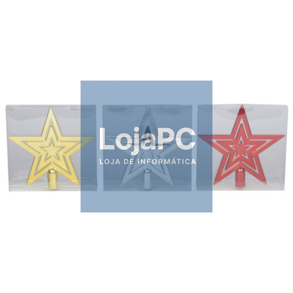 Estrela Decorativa P/ Árvore De Natal 21cm Cor Sortida