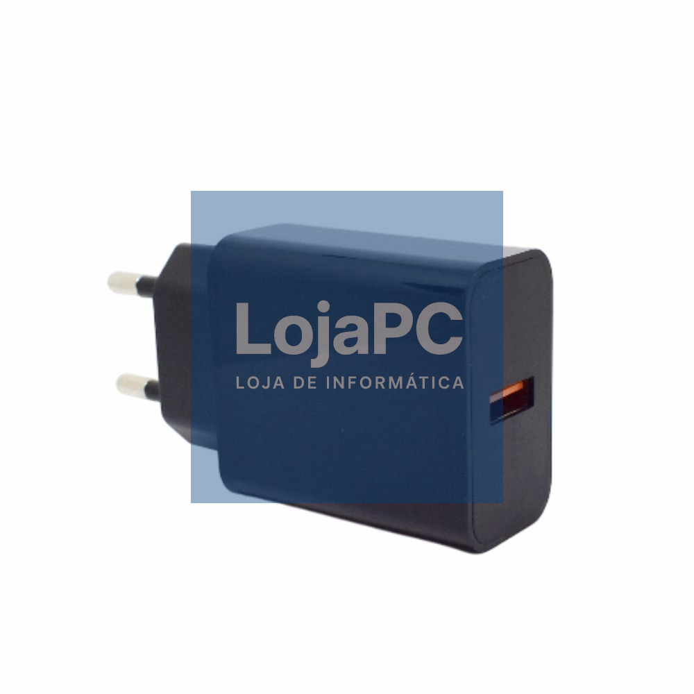 Alimentador Compacto USB-A 5V 3A Preto