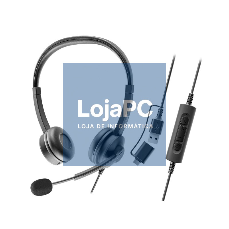 AURICULARES AXTEL FLOW STEREO USB-C + USB-A