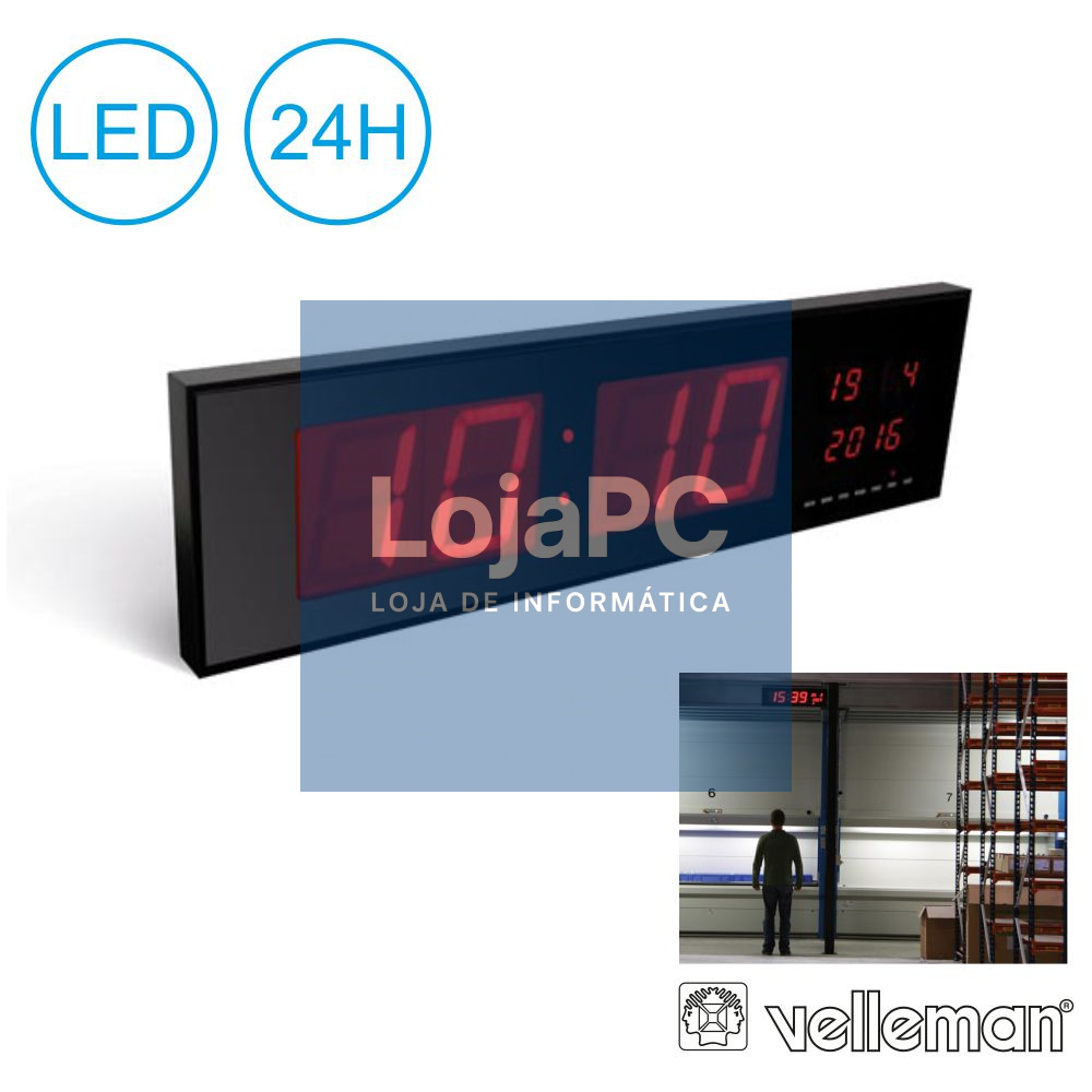 Relógio LED de Parede VELLEMAN