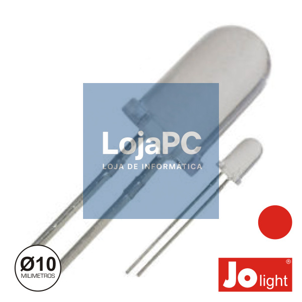 LED 10MM ALTO BRILHO VERMELHO JOLIGHT