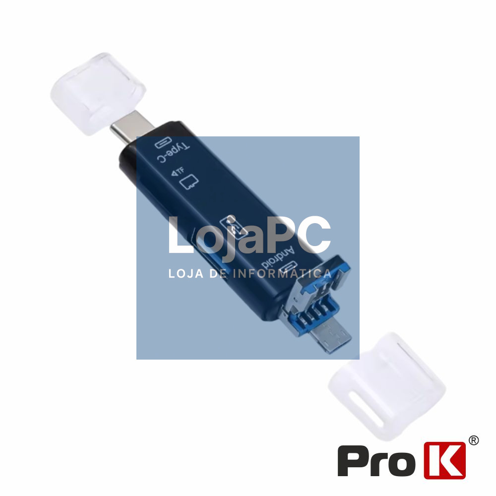 Leitor de Cartões OTG 5x1 Type-C PROK