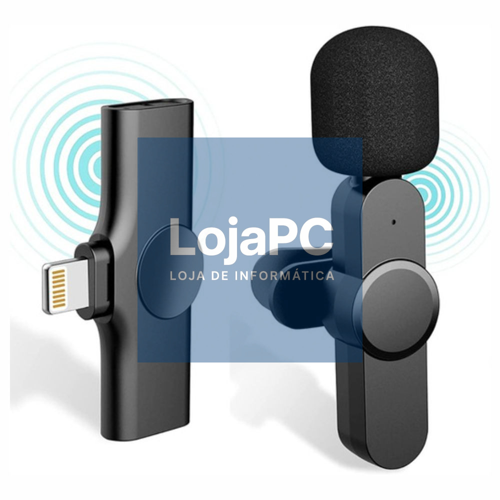Microfone Lapela S/ Fios C/ Receptor Lightning