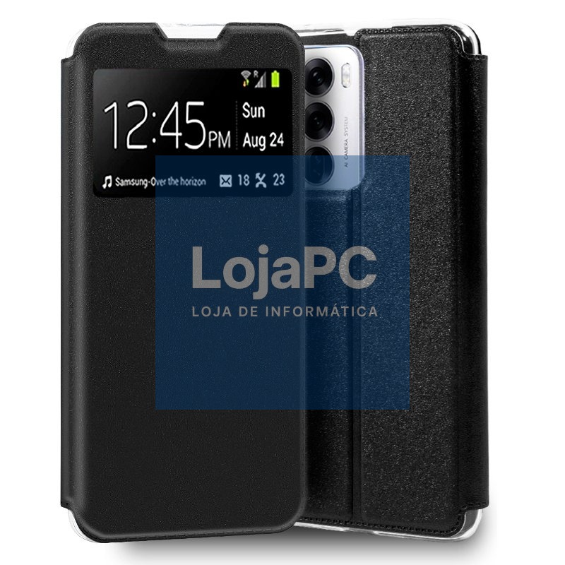 COOL Flip Cover for Oppo Reno 12 5G Smooth Black