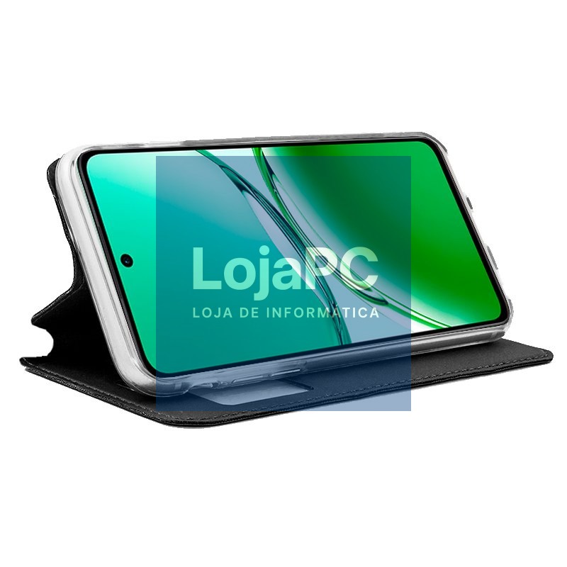 COOL Flip Cover for Oppo Reno 12 F 4G / 5G / Reno 12 FS 4G / 5G Smooth Black — imagem 2