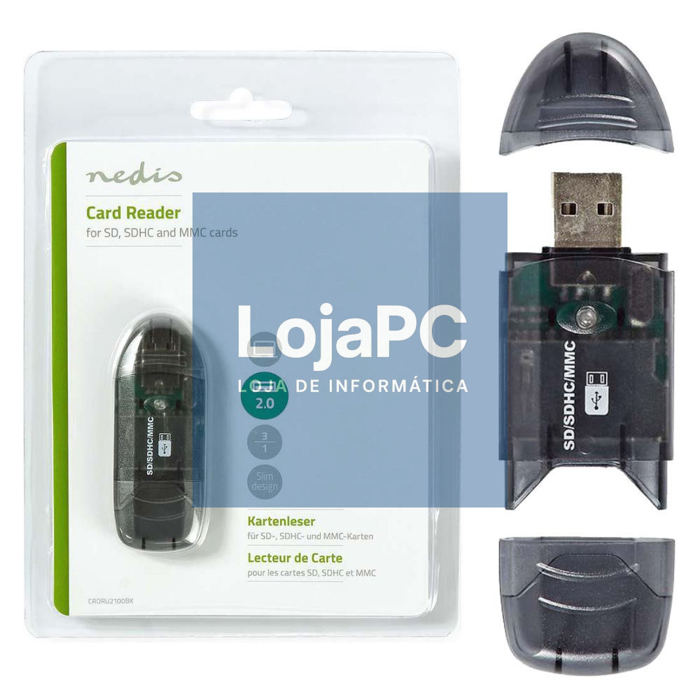LEITOR CARTÕES DE MEMÓRIA SD / SDHC / MMC / USB