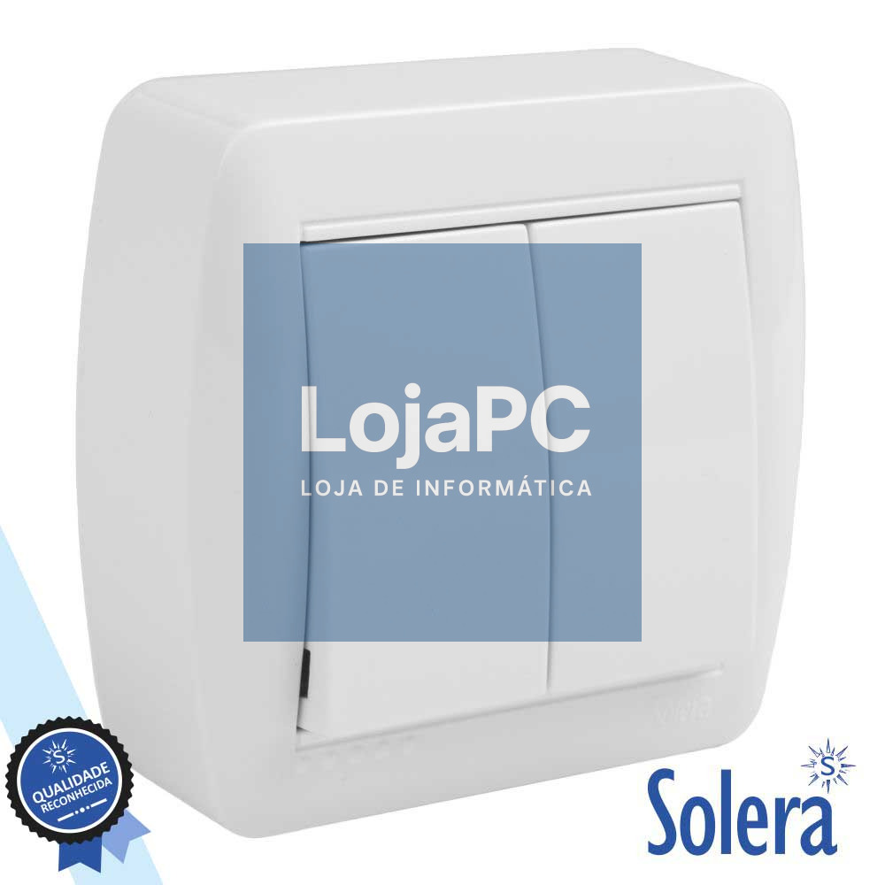 INTERRUPTOR PAREDE DUPLO 10A 250V SOLERA