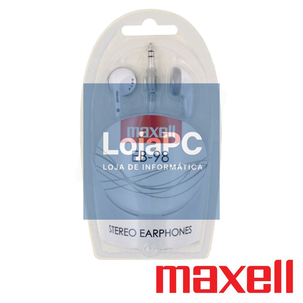Auscultadores C/ Fios Stereo Branco MAXELL