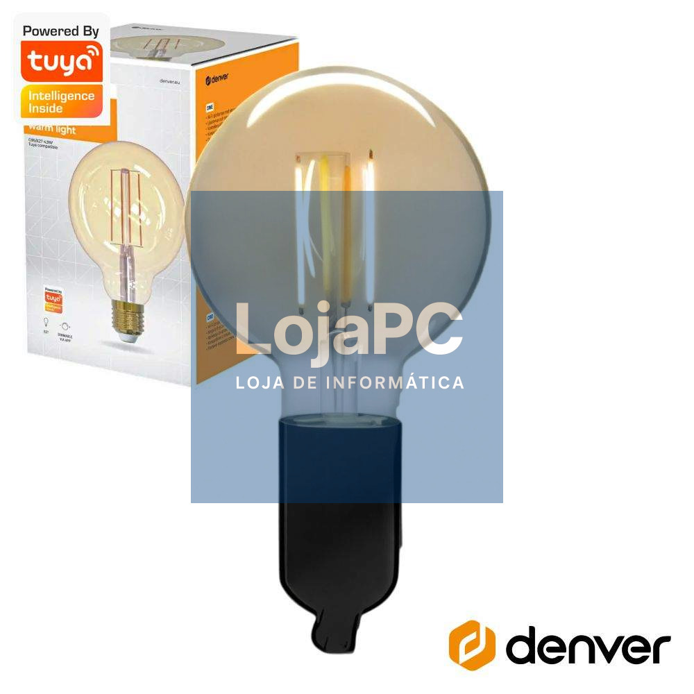 Lâmpada E27 Dimável Filamento 4.9W LED WIFI TUYA DENVER