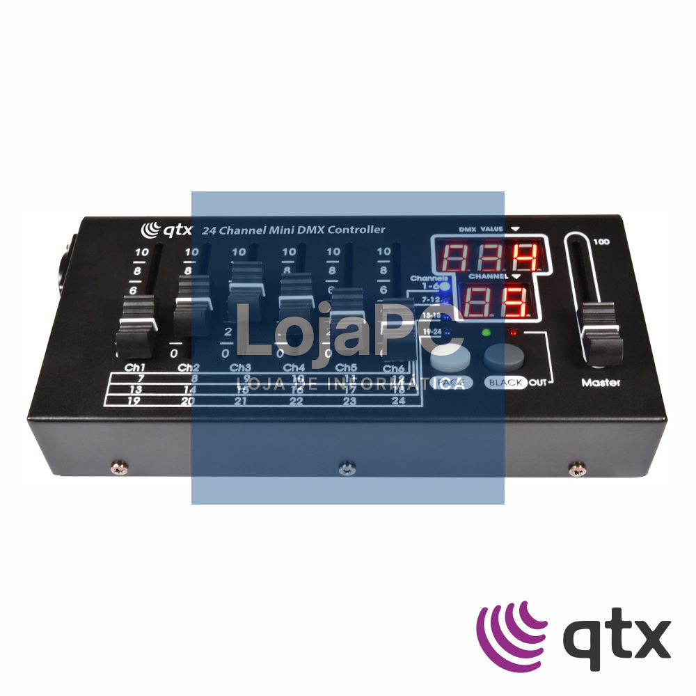Controlador DMX 24 Canais Compacto QTX