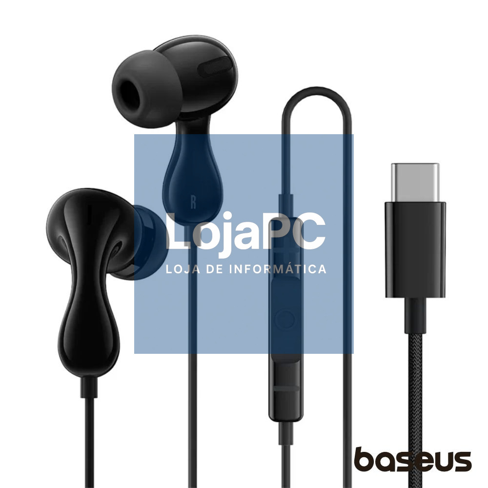 Auscultadores Stereo C/ Fios E Microfone Encok CZ20 BASEUS