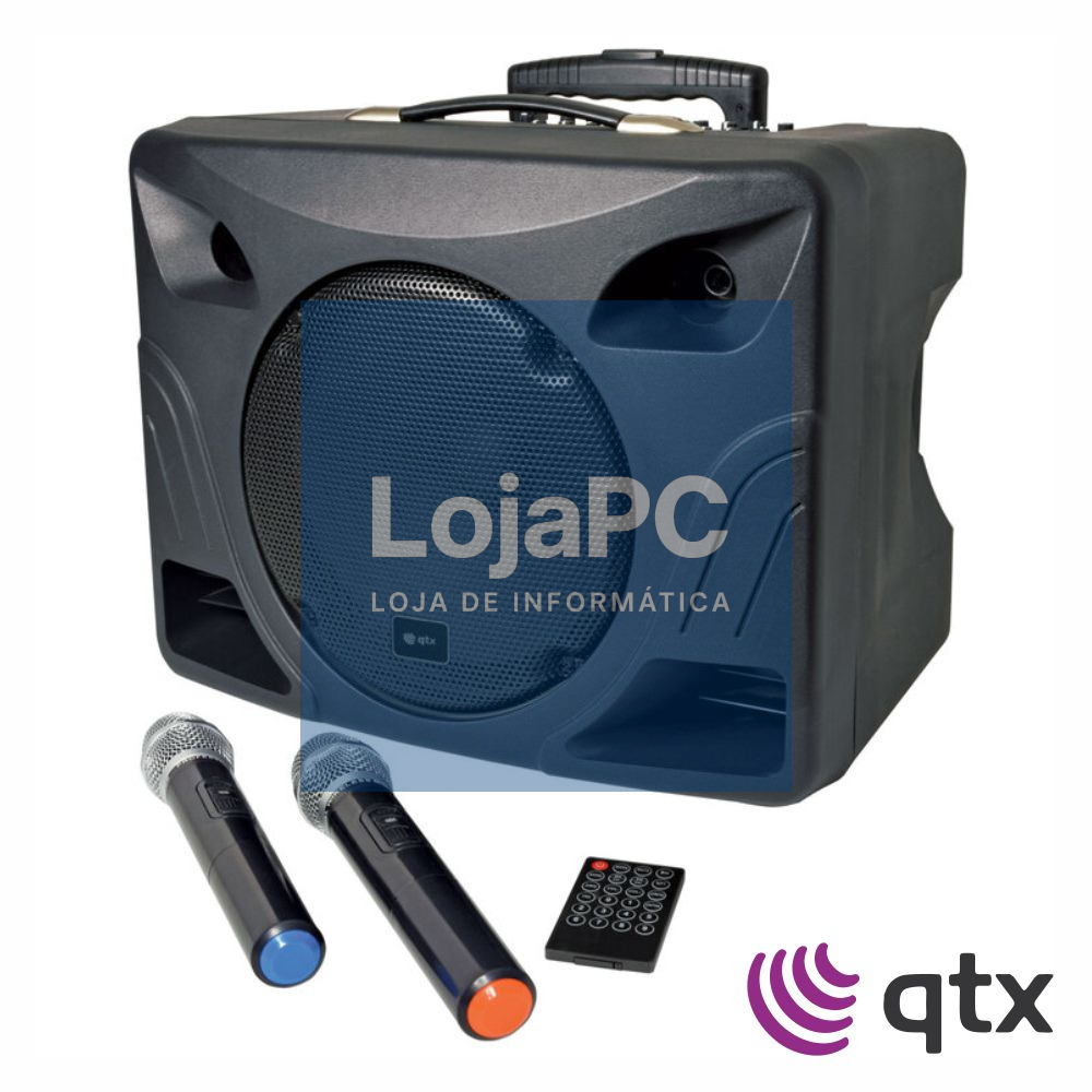 Coluna Portátil Amplificada 12" 200W USB/BT/UHF/Bat QTX