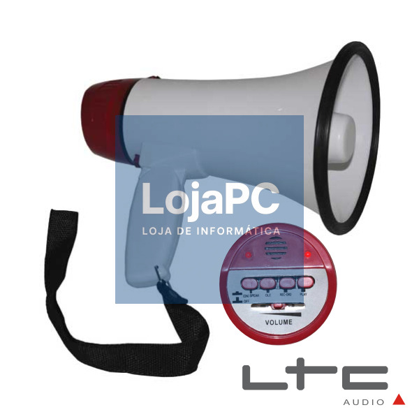 MEGAFONE 20W BAT RECARREGÁVEL REC MIC EMBUTIDO LTC