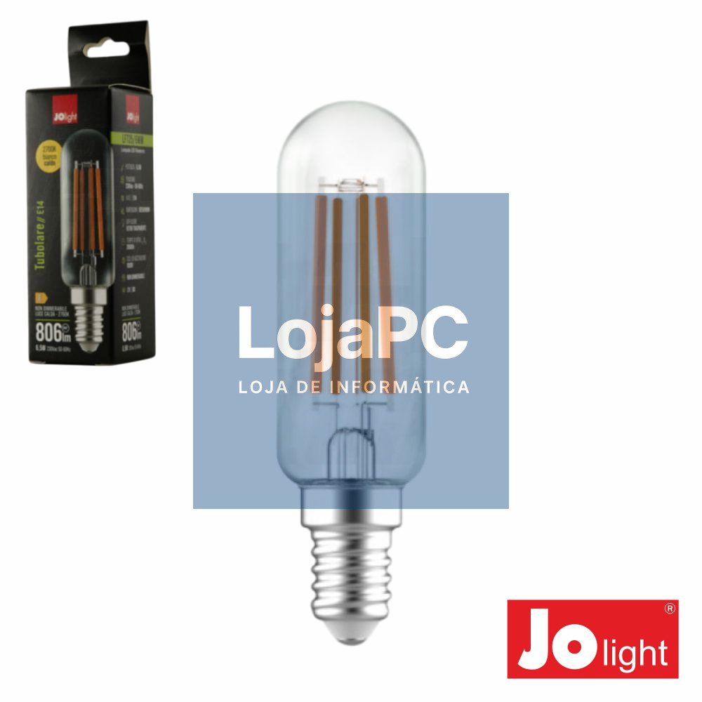 Lâmpada LED E27 T25 Filamento 6.5W 230V 2700K 806lm JOLIGHT