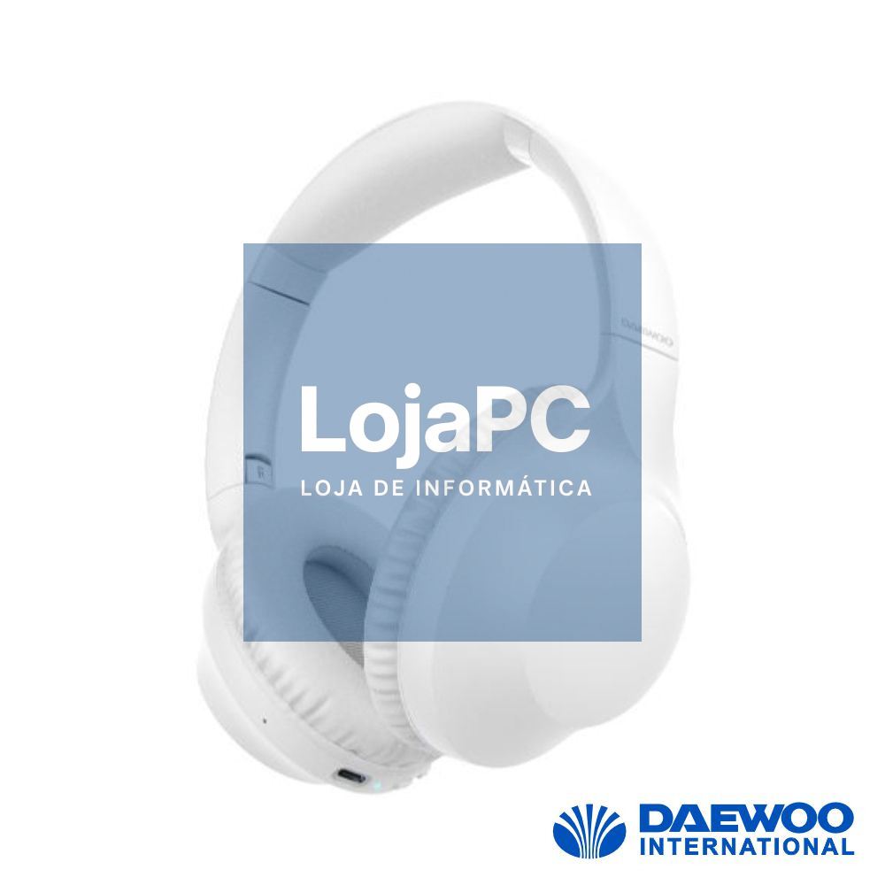 Auscultadores Bluetooth 5.3 S/ Fios Branco DAEWOO