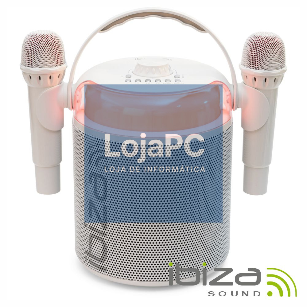 Coluna Portátil C/ 2x Micro S/ Fios 120W BT/AUX/USB/SD/COAX