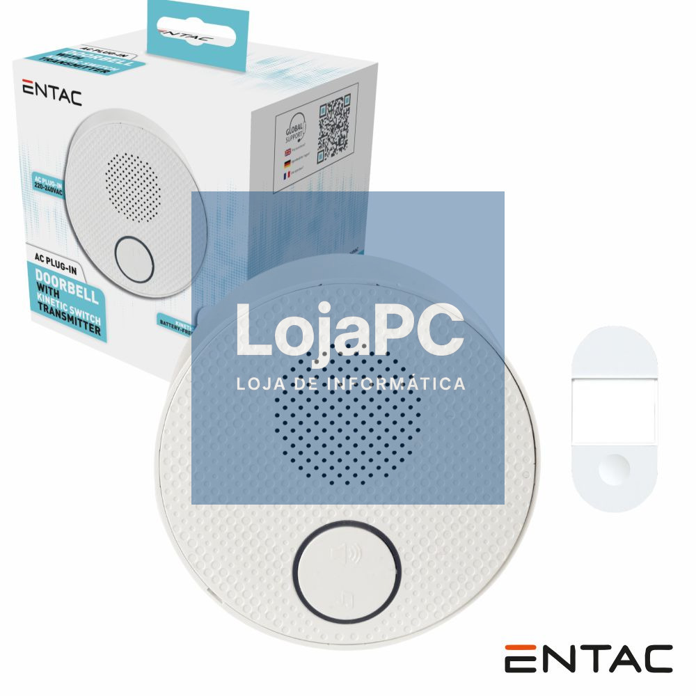 Campainha S/ Fios C/ 1 Receptor 150m IP44 ENTAC